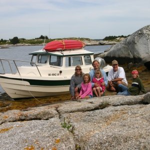 In the lee of Taylors Island, mouth of St. Margarets Bay, NS, just east of Peggy\'s Cove.