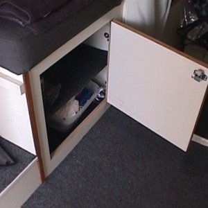 Media 'Forward dinette seat door' in album 'Aft dinette seat modification 1/3.'