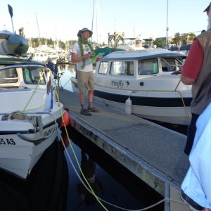 Rev. Greg christening the FIREFLY