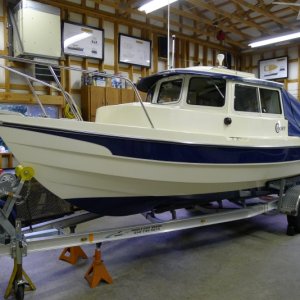 1 
Start of Refit & Restoration 2010 19foot C-Dory (name) "Windfall"