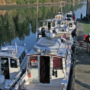 Rafting up and Hanging Out at the dock