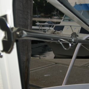 Media 'Easy fix to keep center window open with hitch pin, requires a drill press' in album 'Checking out the colors on shore'
