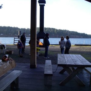 View from new picnic shelter