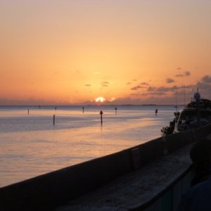 The view from upstairs from Burdines's in Boot Key Harbor