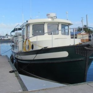 Possibly our next boat a 32' Nordic Tug. A couple from Maine left there in September and they plan to be home in May. lots of room and storage galore. tough boat and they hold their value well.