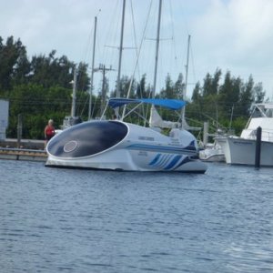 The front of the glass bottom boat