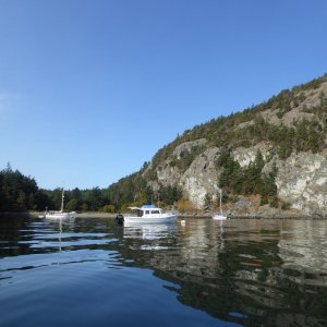 Watmough Bay and 460 foot Chadwick Hill
