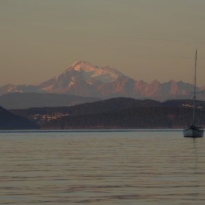Sunday evening sunset on Mount Baker