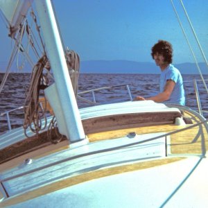 Media 'Catalina 27 -- 1978' in album 'My first boat 1965 (I'm on the right).  Yes, it floated... sort of.'