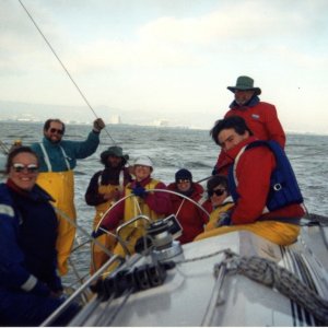 Media 'Teaching Sailing -- Olympic Circle Sailing School.  Berkeley.  1990.' in album 'My first boat 1965 (I'm on the right).  Yes, it floated... sort of.'