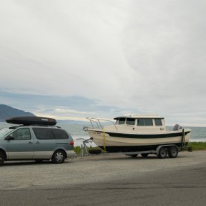 Media 'Tortuga enroute from San Juans back home to Ventura.  Crescent City. 2008.' in album 'My first boat 1965 (I'm on the right).  Yes, it floated... sort of.'