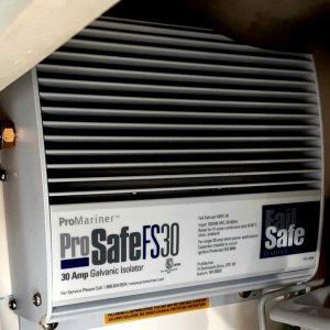 Galvanic isolator under galley works with AC/DC power converter
