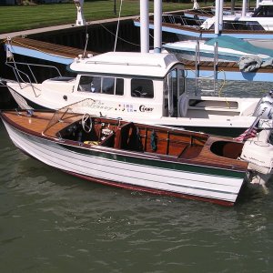 1957 16 ft Barbour with a 1959 Johnson 50hp