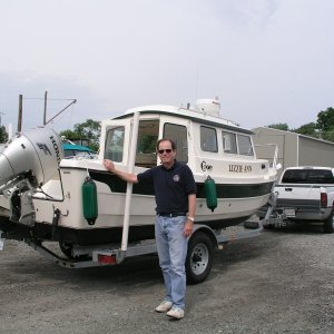 Ready for first launching - christening just completed!