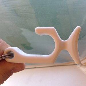 Close up of the clip, which I purchased at West Marine.