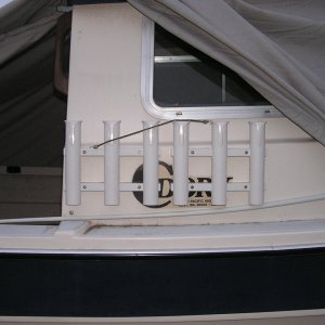 Media 'side view of rod holders' in album 'My first view of my boat sitting on the rack at Edmonds'
