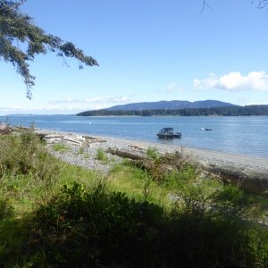 People camping on Pelican Beach