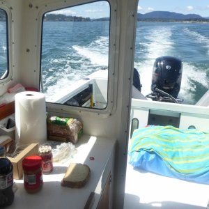 Media 'Slow cruising and making lunch on way back to the marina' in album 'Ending the first stage of the weekend trip and beginning Stage 2 back where I started at Twin Bridges'