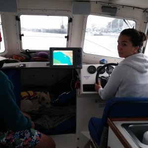 Media 'Capt. Kett teaching Katie' in album 'Alameda outbound'