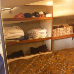 Storage added in v-berth.
