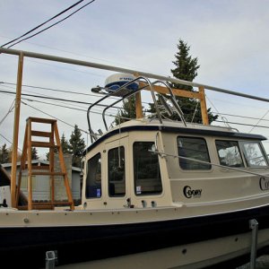 Starboard shot of tarp frame.