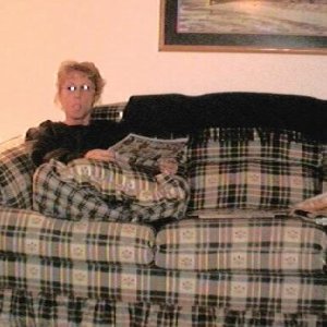 Da Boss (The real Swee Pea(nut).  Kinda blends in with the couch, doesn't she?