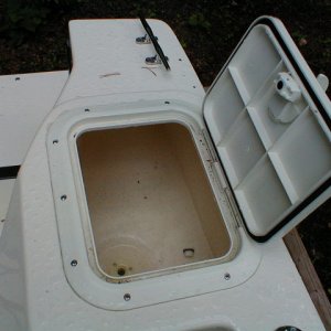 Port lazarrette plumbed and is used with insulated soft side ice chest