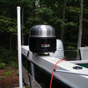 Cobb Barbeque mounted using a Magma flush mount table mount