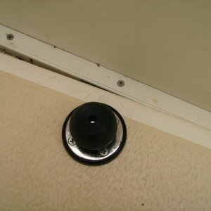 Ball screwed onto mounting nut.