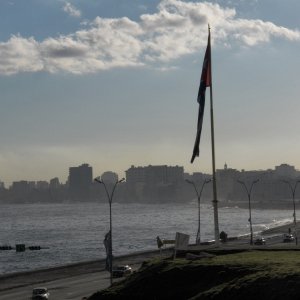 The wind was driving spray over the Malecon, as often happens.  The entire northwest area of Cuba seemed to be windy and uninviting when we were there.