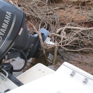 Lake Powell. Mike anchors a little too close to shore.