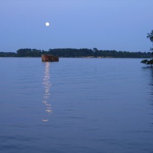 Moonrise over Davis Creek
