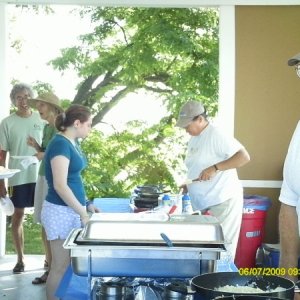 Paula and Bob serving a delicious breakfast