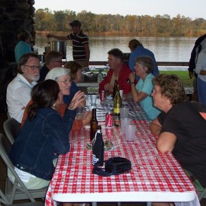 Waiting to enjoy Lee's gumbo