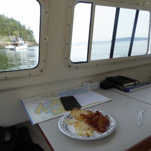 My usual boat breakfast. Mmmm.