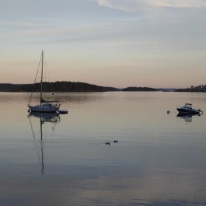Boats at the South anchorage Sunday night