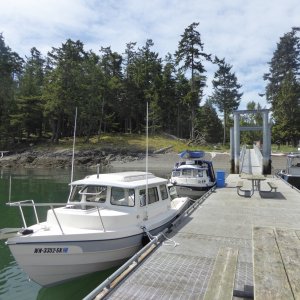 Big-C at the dock with Ari on Monday morning