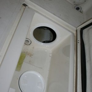 The obligatory hatch in the fish boxes, bonded in with 5200, excuse the mess