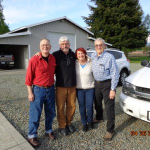 April 2014 visit, Joe with Fred, Patti and Barry.