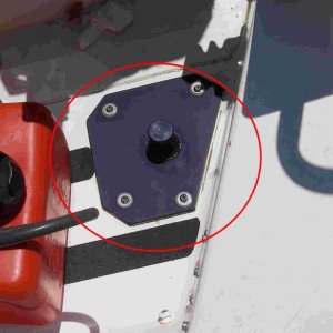 Media 'Mounting plate, bolted in motor well' in album 'Hoist parts, ready for assy'