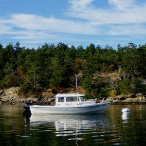 Settled in at Fossil Bay Friday night for a jump start on the trip north