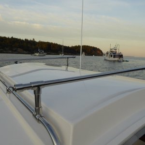Media 'A better look at the new roof rack with the dinghy removed' in album 'Leaving Swinomish Channel Friday afternoon June 30'