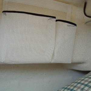 storage pocket in V-berth, starboard