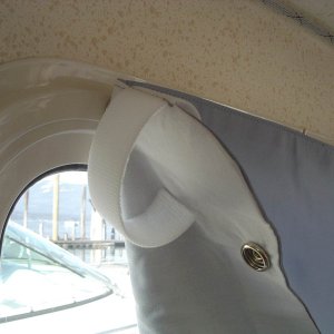 Stick-to-itself Velcro sewn to inside top