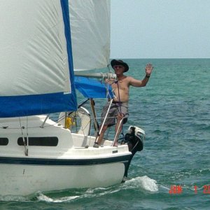 A Wave for the Camera Boat