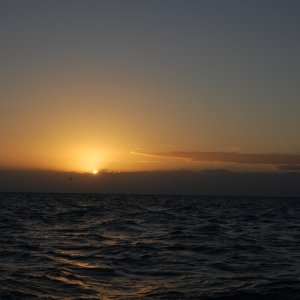 Sunrise as we returned to Marathon after
being dismasted the nite before.