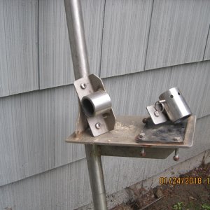 There is a small gas engine that bolts to the platform.