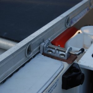 close up of quick latch easy on-off