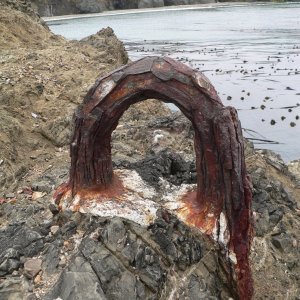 Old anchor point by Mendocino