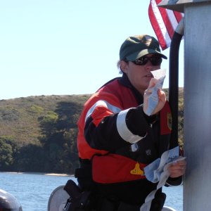 Rookie Ranger is checking fishing licenses for validity